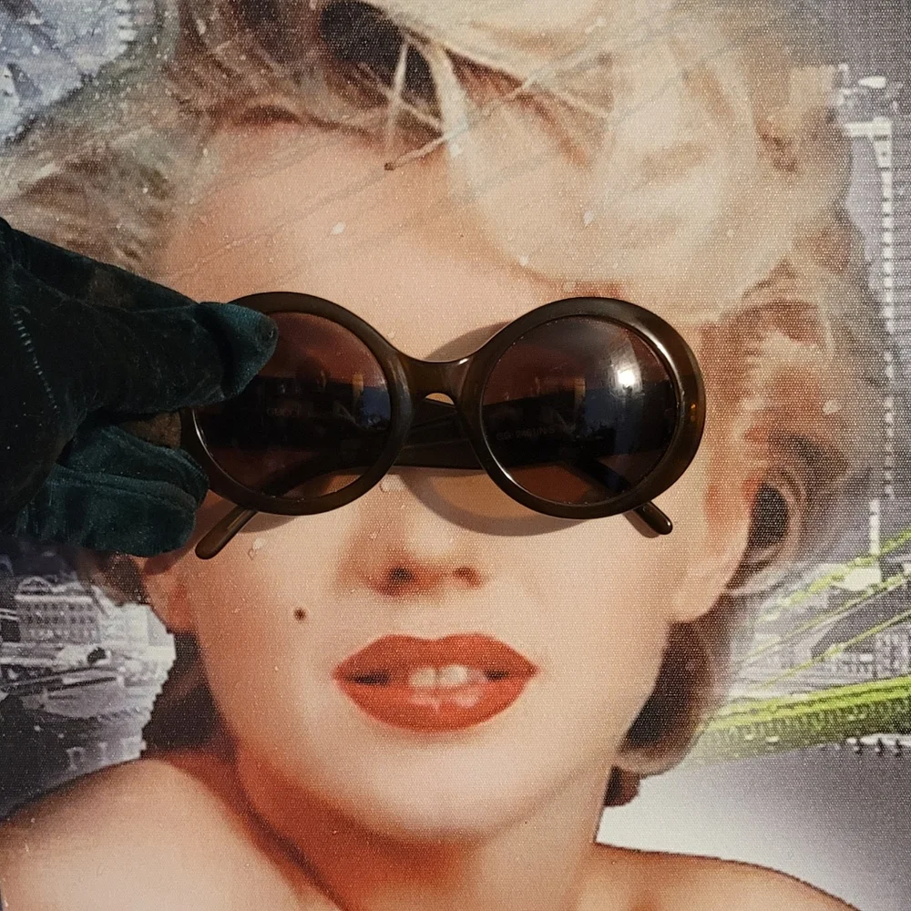Gucci BROWN/GOLD OVAL OVERSIZED AUTHENTIC VINTAGE SUNGLASSES